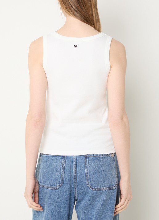 Max Mara Tank top met stretch - achterkant 4 wit
