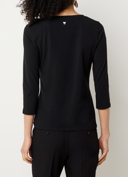 Max Mara Top met ronde hals - achterkant 4 zwart