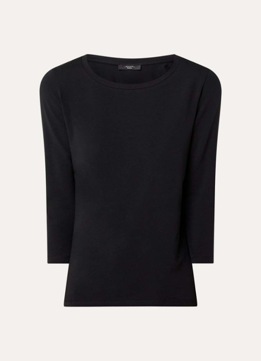 Max Mara Top met ronde hals - voorkant zwart
