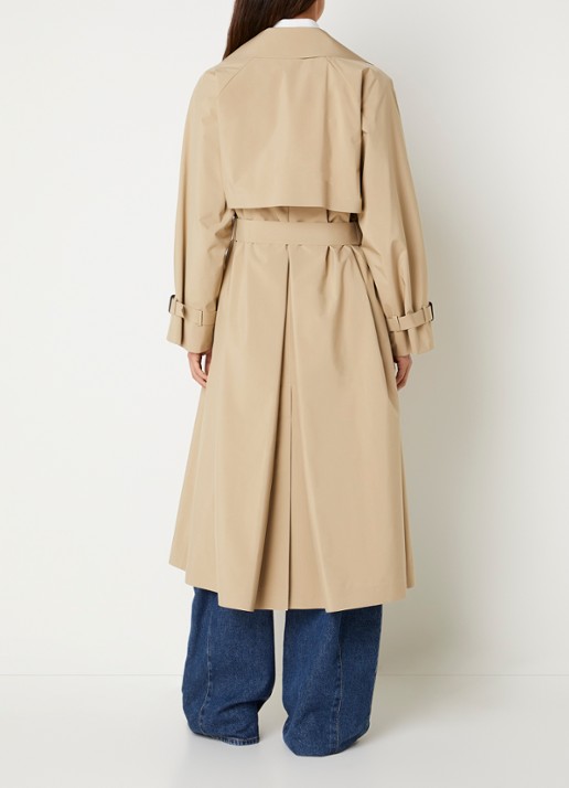 Max Mara Trenchcoat met strikceintuur - achterkant beige