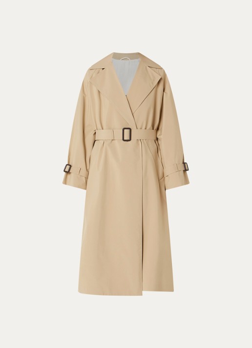 Max Mara Trenchcoat met strikceintuur - voorkant 2 beige
