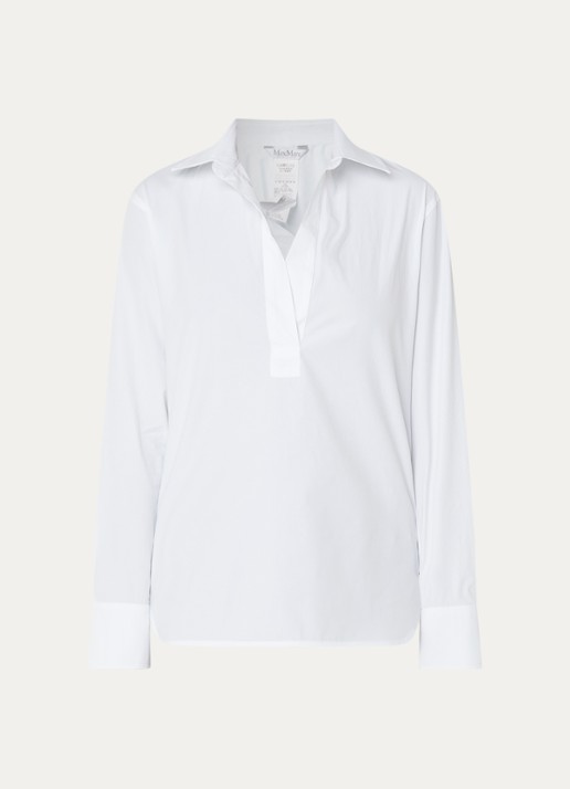 Max Mara Tuniek met V-hals - voorkant 2 wit