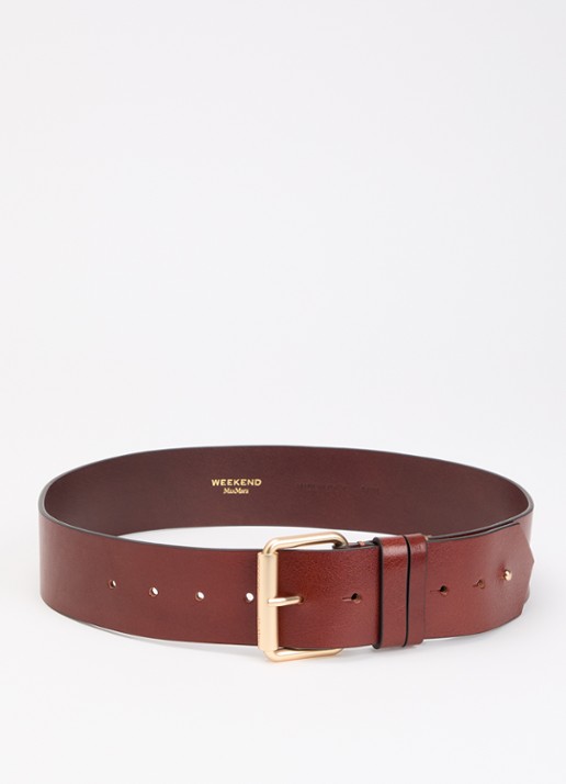 Max Mara Wkacarnet riem van leer