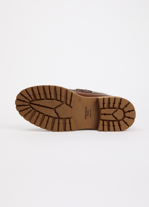 Max Mara Wkapantone veterboot van leer - detail 3 roodbruin