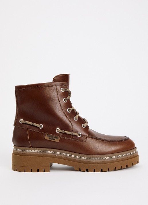 Max Mara Wkapantone veterboot van leer