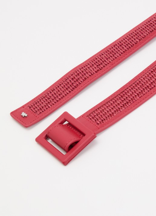 MaxMara Abocca riem met structuur - detail cranberryrood