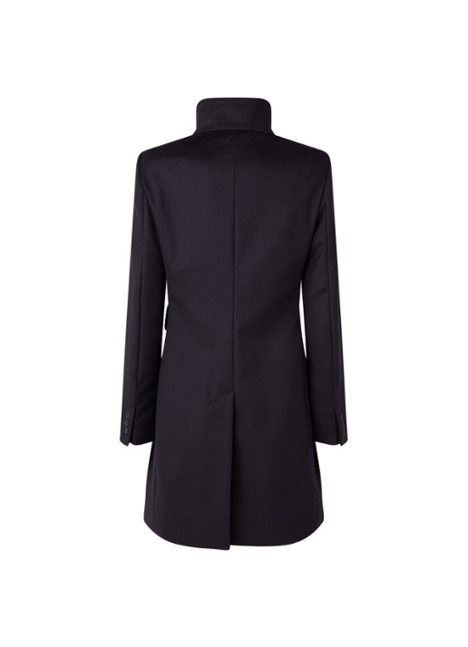 MaxMara Agnese mantel van wol met steekzakken - achterkant 3 donkerblauw