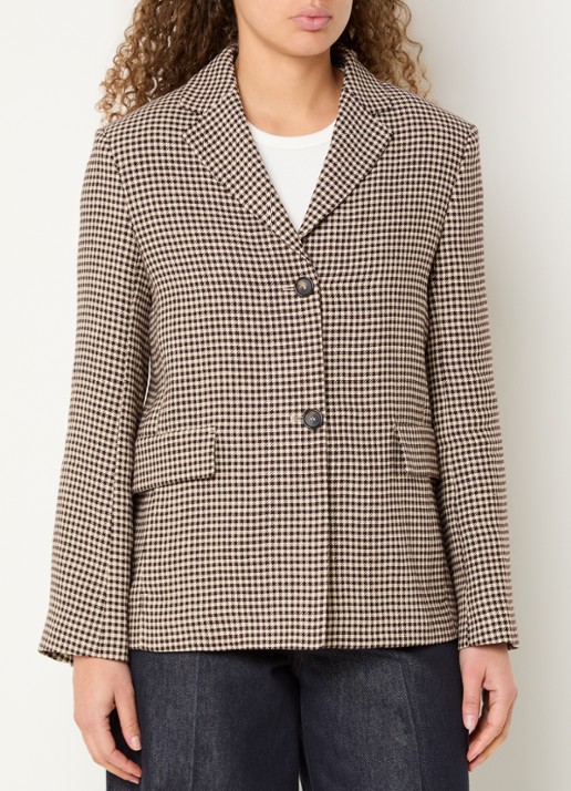 MaxMara Blazer met ruitdessin en schoudervulling