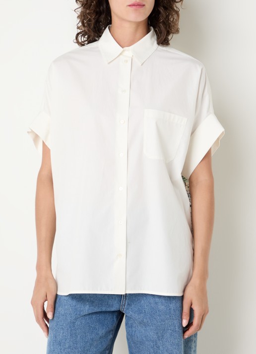 MaxMara Blouse met backprint en borstzak