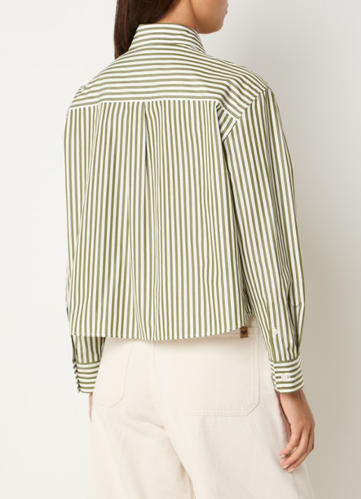 MaxMara Blouse met streepprint - achterkant groen