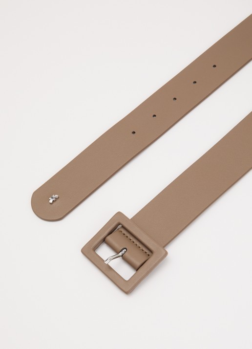 MaxMara Brio riem van leer - detail zand