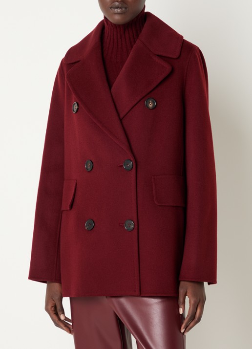 MaxMara Camilla double-breasted mantel van scheerwol