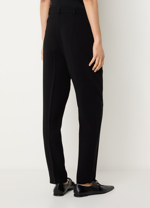 MaxMara Canditi high waist slim fit pantalon met steekzakken - achterkant 3 zwart