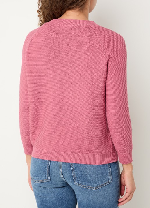 MaxMara Daere fijngebreide trui met ronde hals - achterkant roze