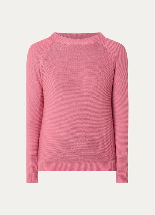 MaxMara Daere fijngebreide trui met ronde hals - voorkant 2 roze