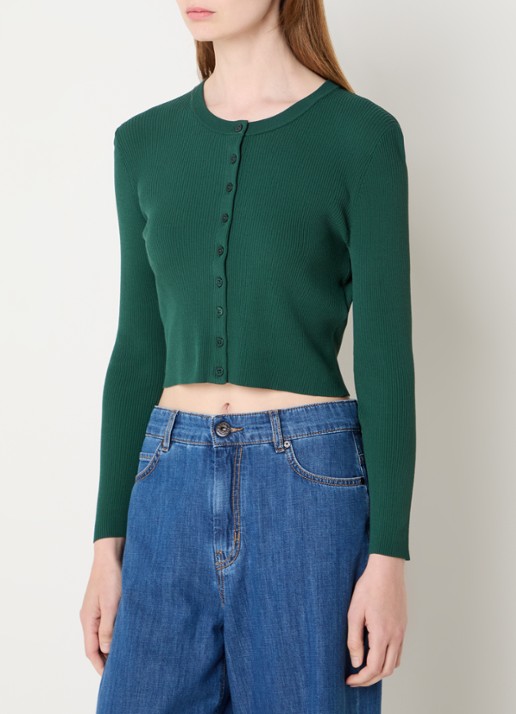 MaxMara Fijngebreid vest met ronde hals