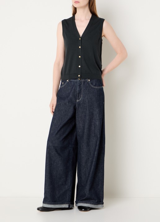 MaxMara Fijngebreide top met ronde hals - voorkant 4 groen