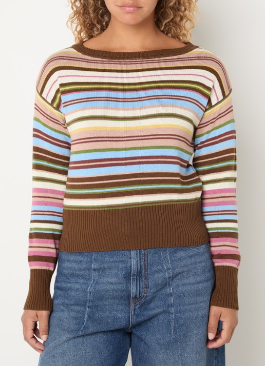 MaxMara Fijngebreide trui met streepprint