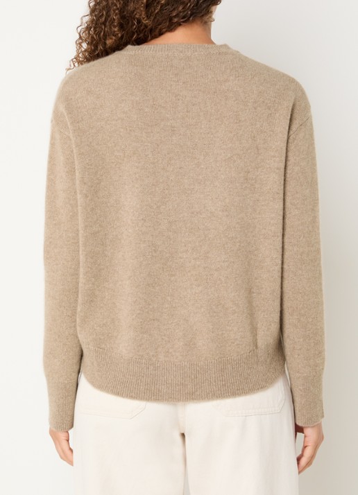 MaxMara Fijngebreide trui van kasjmier - achterkant 4 donkerbeige