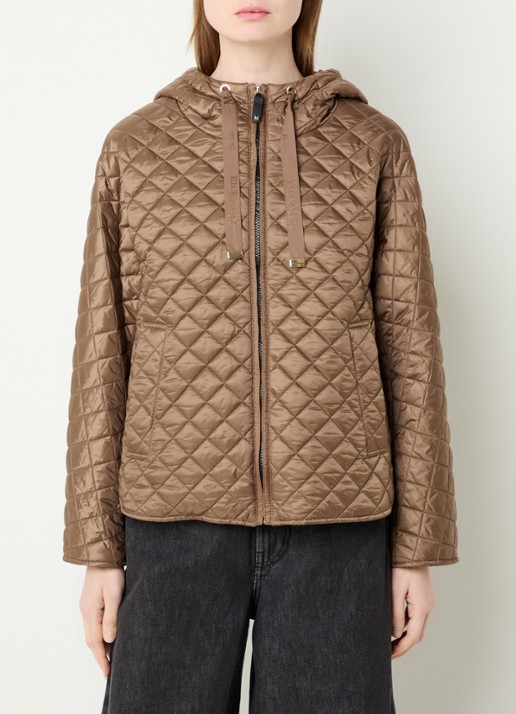 MaxMara Giorno gewatteerd jack met steekzakken en capuchon