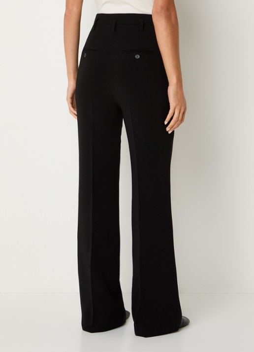 MaxMara High waist flared pantalon met steekzakken - achterkant 2 zwart