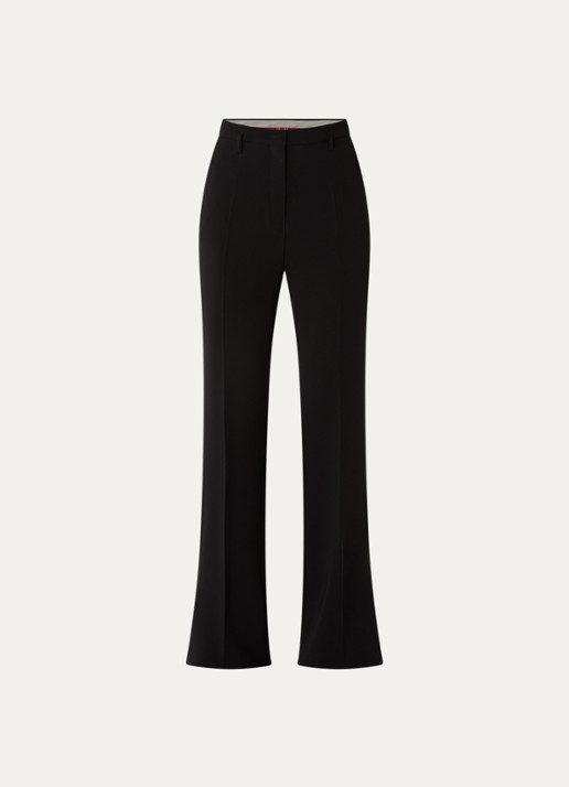 MaxMara High waist flared pantalon met steekzakken - voorkant zwart