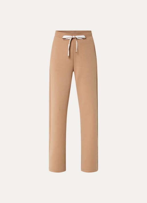 MaxMara High waist loose fit joggingbroek met steekzakken - voorkant 2 camel