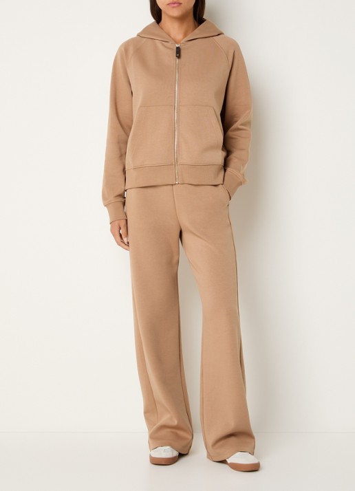 MaxMara High waist loose fit joggingbroek met steekzakken - voorkant 3 camel