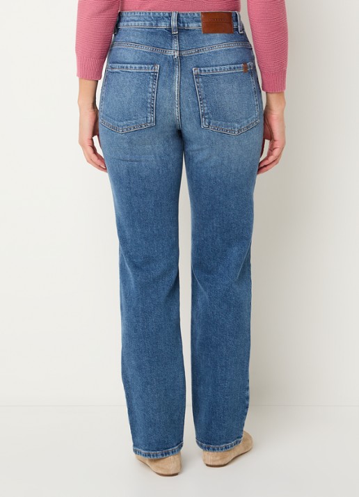 MaxMara High waist slim fit jeans met medium wassing - achterkant 3 indigo
