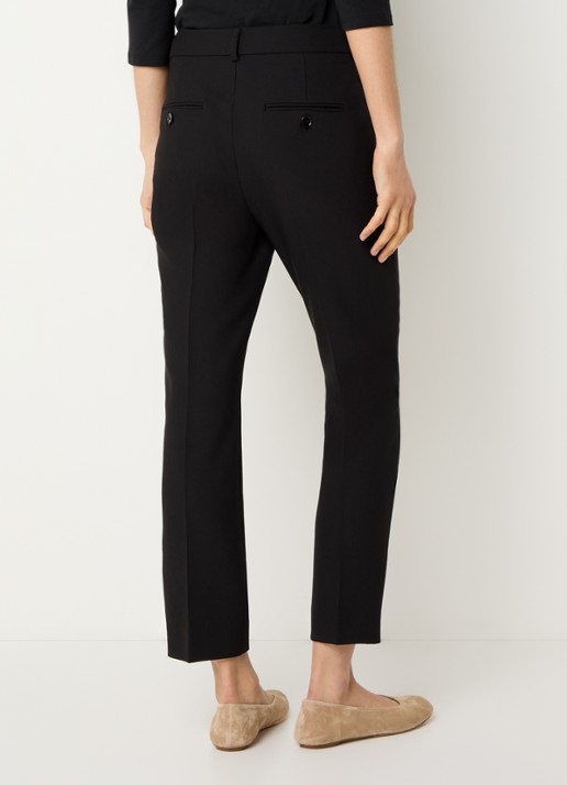 MaxMara High waist slim fit pantalon met steekzakken - achterkant 4 zwart