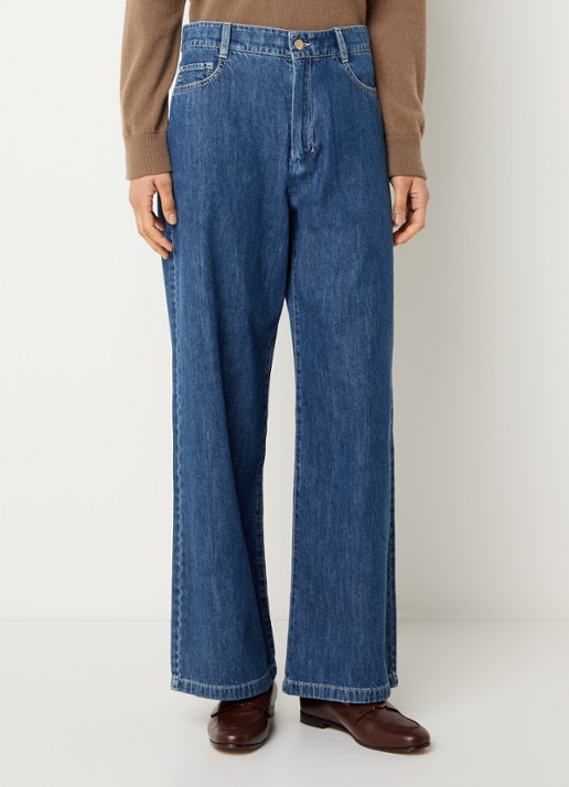 MaxMara High waist straight leg jeans met medium wassing