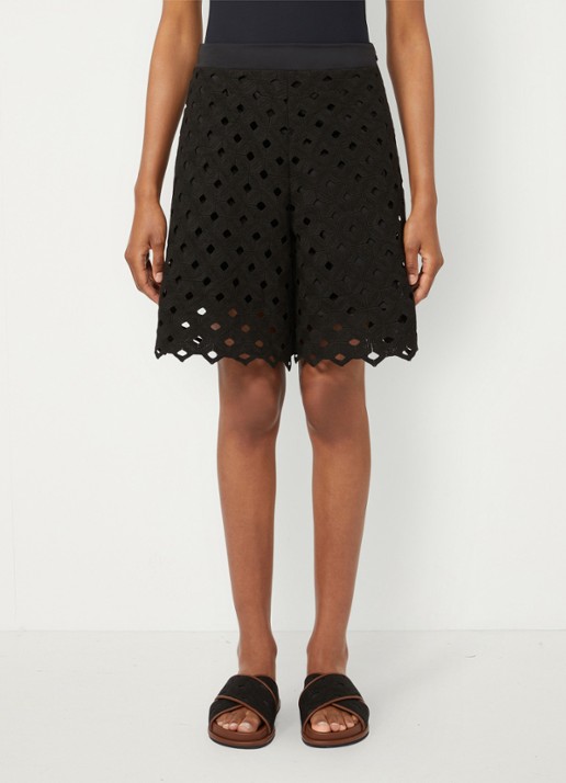 MaxMara High waist wide fit korte broek met cut out detail