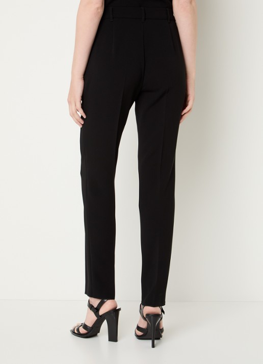 MaxMara Jerta high waist slim fit pantalon met steekzakken  - achterkant 2 zwart