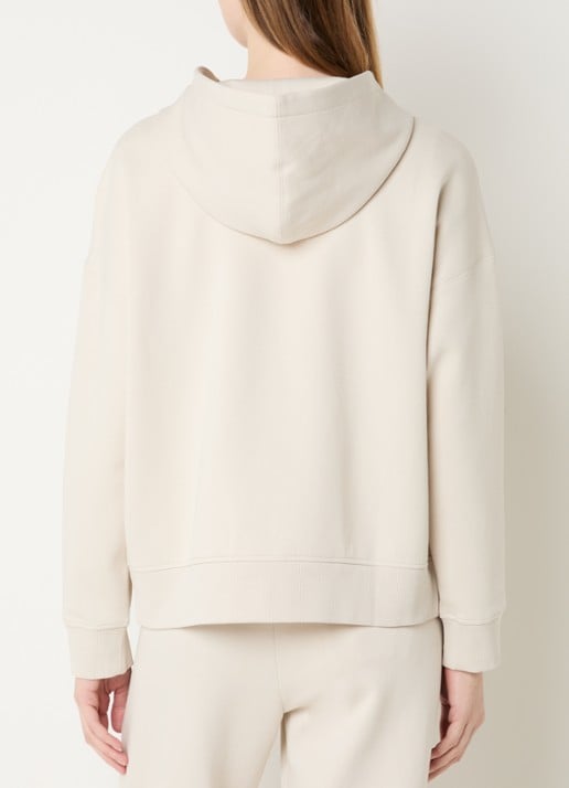 MaxMara Jour sweatvest met capuchon  - achterkant vanillegeel