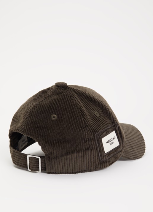 MaxMara Karagno pet van corduroy met logo - detail 2 bronsgroen