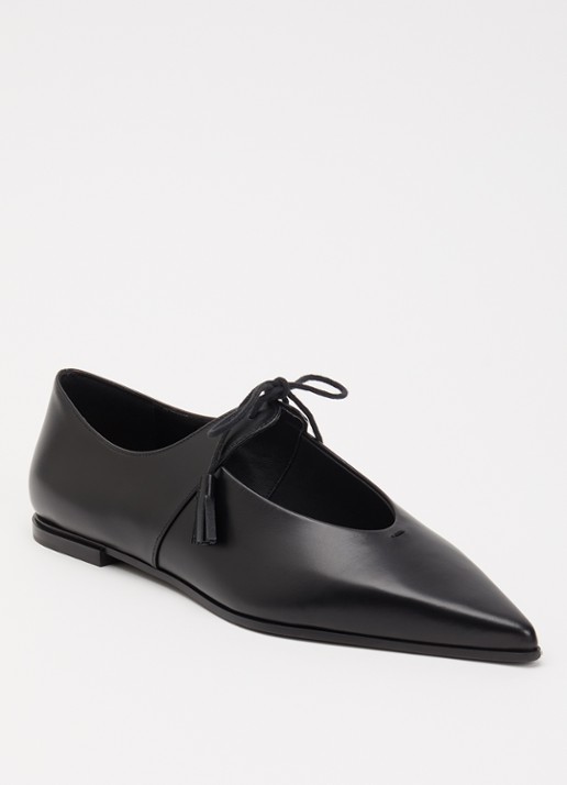MaxMara Laceup ballerina van kalfsleer