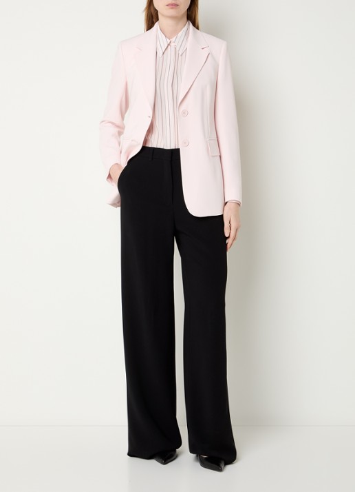 MaxMara Linz blazer met klepzakken - voorkant 3 lichtroze