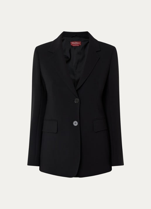 MaxMara Linz blazer met schoudervulling - voorkant 3 zwart