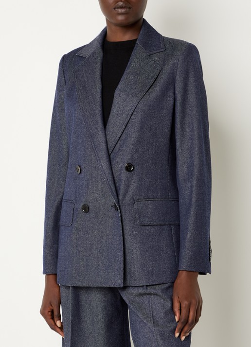 MaxMara Locarno double-breasted blazer van scheerwol met klepzakken