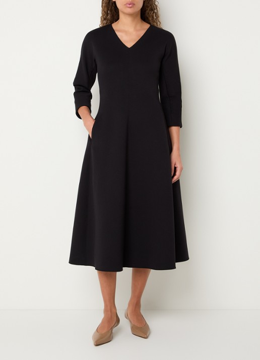 MaxMara Madesso Midi A-lijn jurk met V-hals