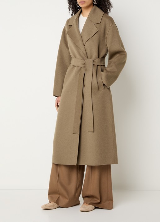 MaxMara Mantel van wol met ceintuur