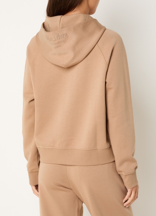 MaxMara Marea sweatvest van jersey met capuchon - achterkant 3 camel