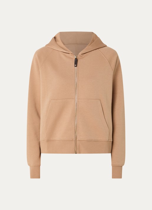 MaxMara Marea sweatvest van jersey met capuchon - voorkant 4 camel