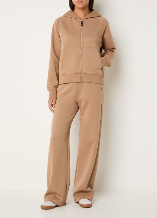 MaxMara Marea sweatvest van jersey met capuchon - voorkant 5 camel
