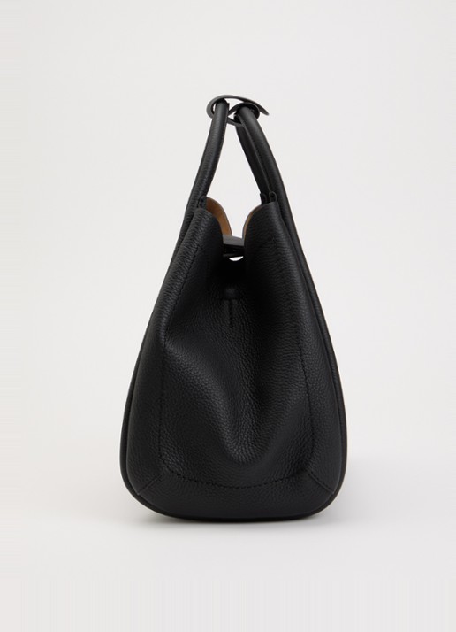 MaxMara Marins handtas van suède met details van kalfsleer  - detail 2 zwart