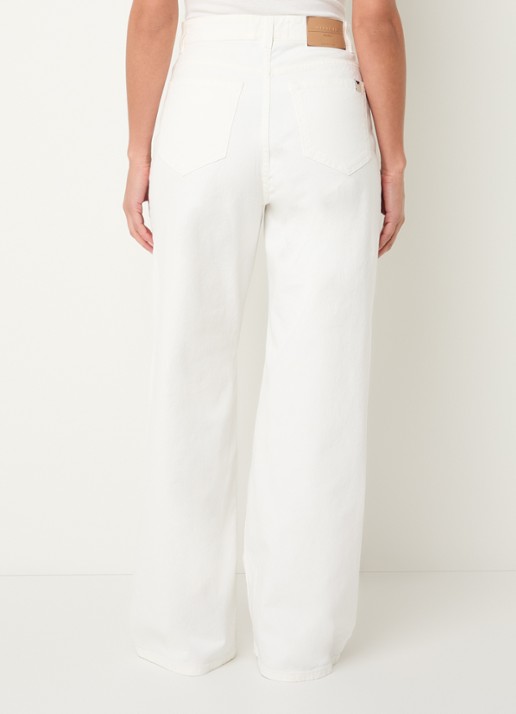 MaxMara Medina high waist straight leg jeans met gekleurde wassing - achterkant gebroken wit