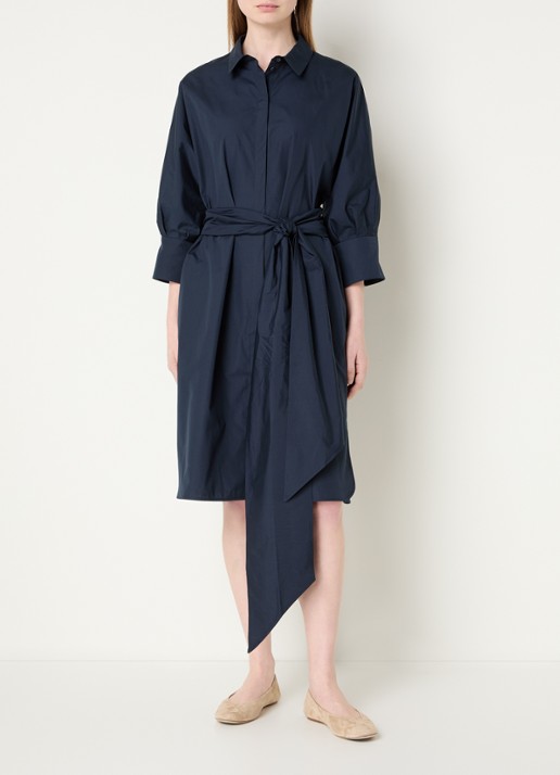MaxMara Midi blousejurk met strikceintuur