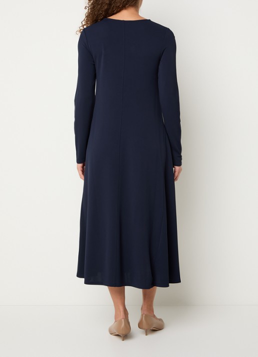 MaxMara Midi jurk met stretch - achterkant 4 donkerblauw