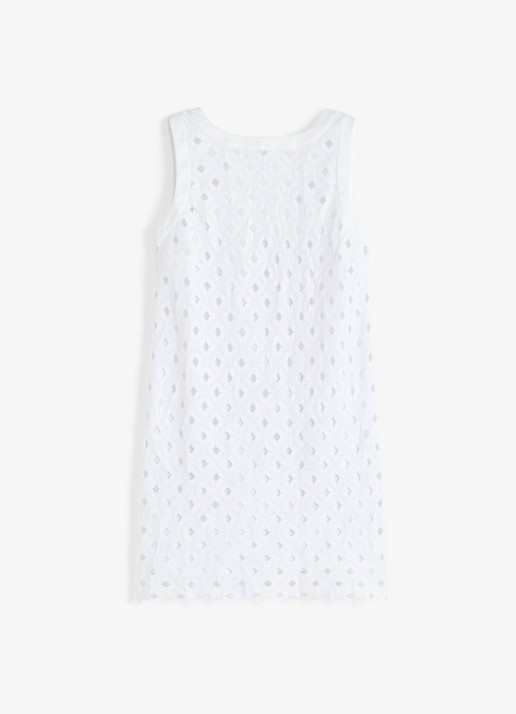 MaxMara Mini jurk met cut-out detail - voorkant 4 wit