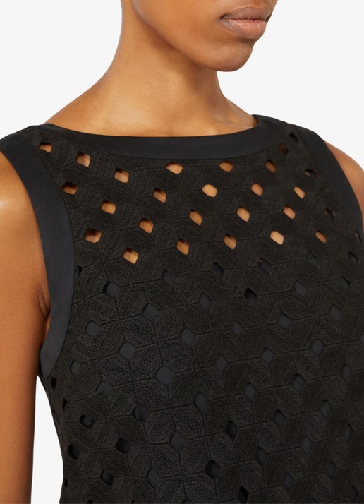 MaxMara Mini jurk met cut-out detail - detail 3 zwart